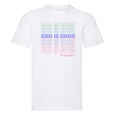 Футболка "God is good" мужская белая 0286